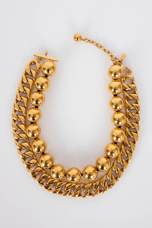 Collier doré Chanel 1990s