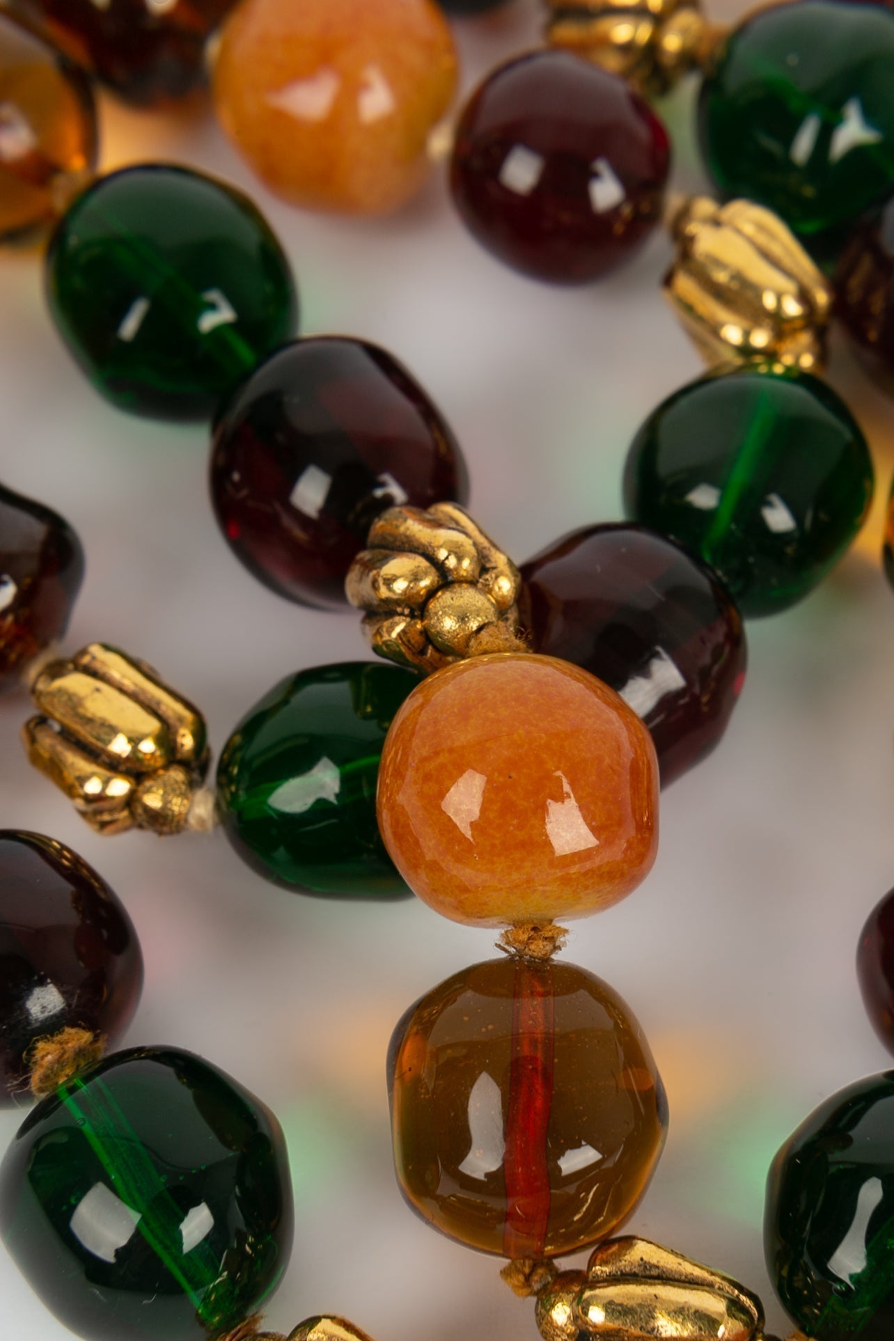 Collier de perles multicolores Chanel