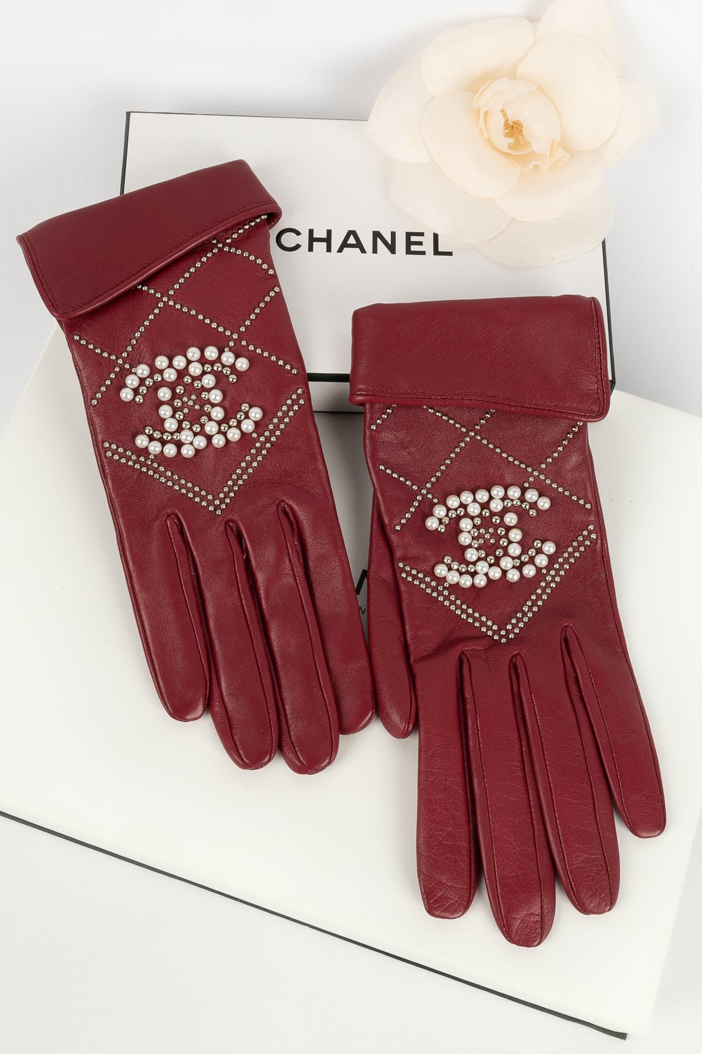 Gants en cuir Chanel