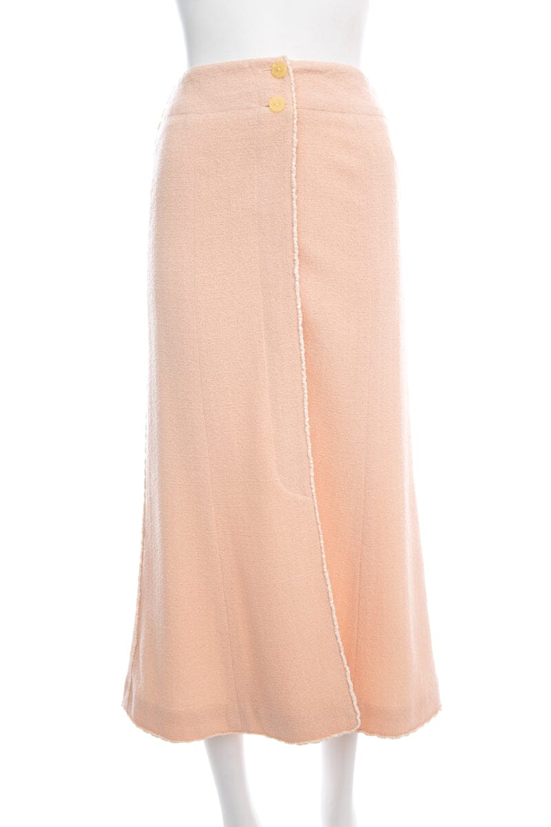 Chanel 1999 Pink Woven Maxi Skirt SZ 34