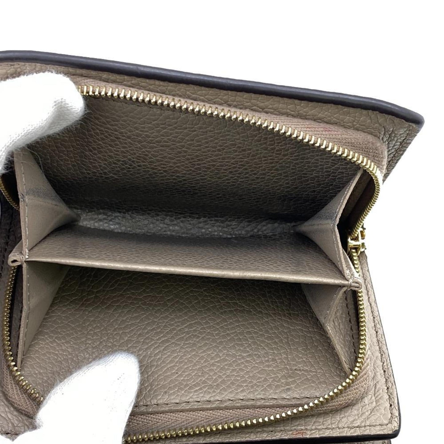 Louis Vuitton Compact Zip  Leather Wallet  ()