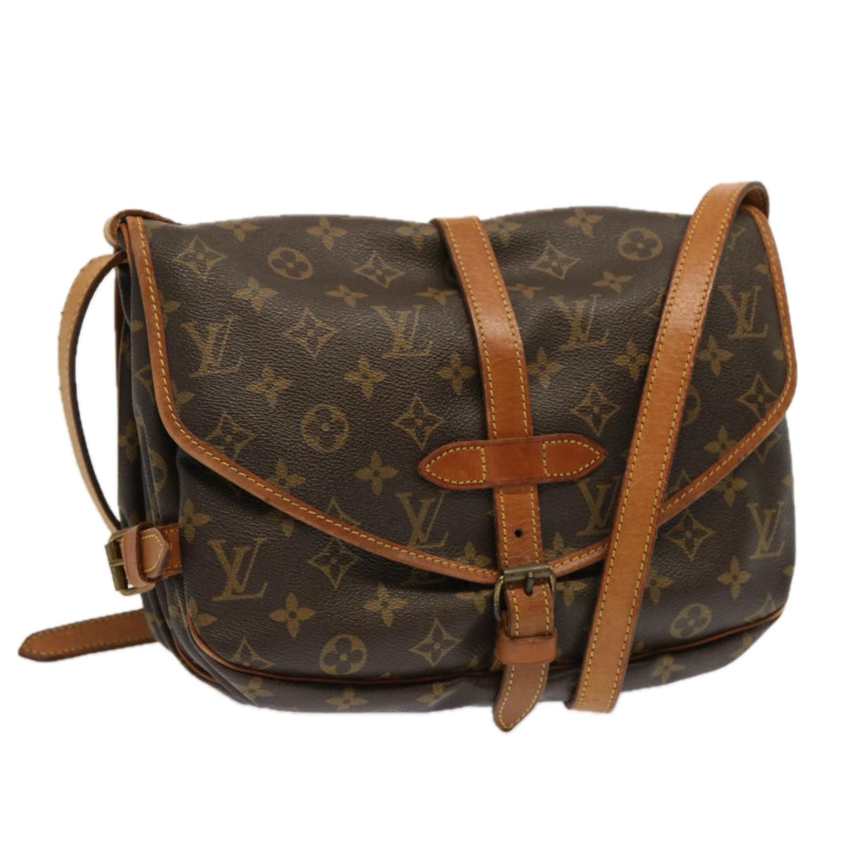 Louis Vuitton Saumur  Canvas Shoulder Bag ()