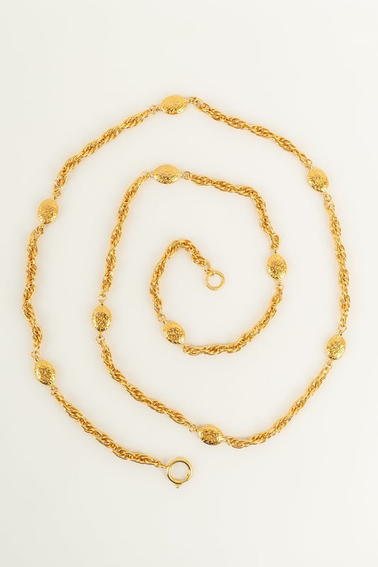 Collier / sautoir en métal doré Chanel