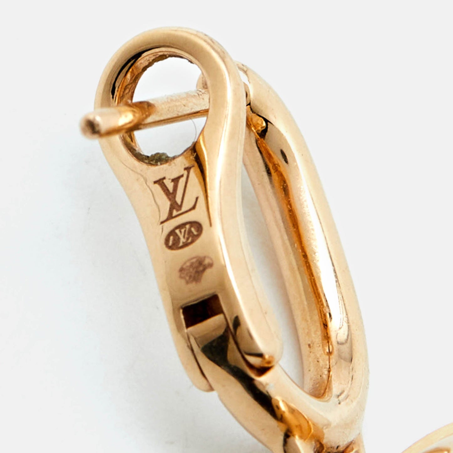 Louis Vuitton Blossom Diamond Two Tone 18K  Dangle Earrings