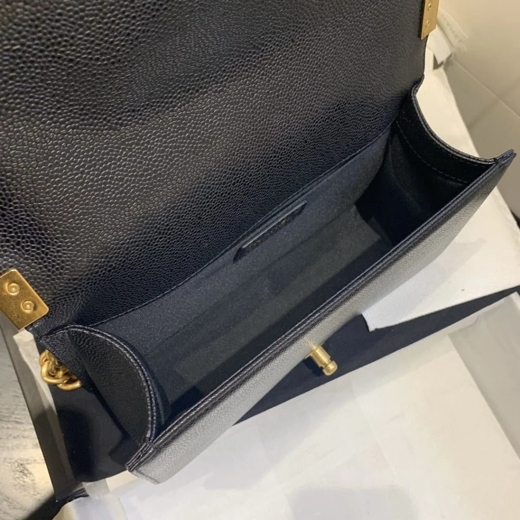 Chanel Boy Caviar Handbags