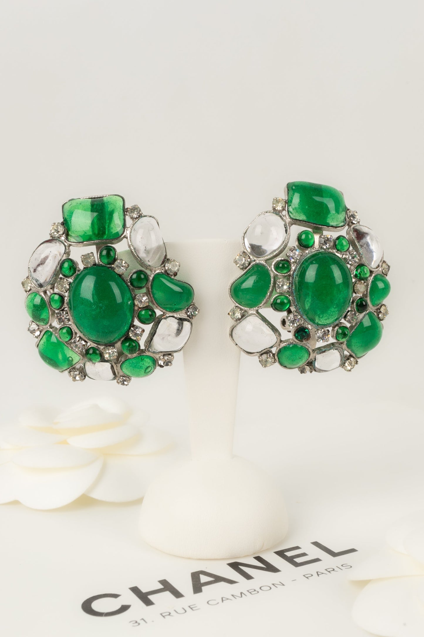 Boucles d'oreilles Gripoix pour Chanel