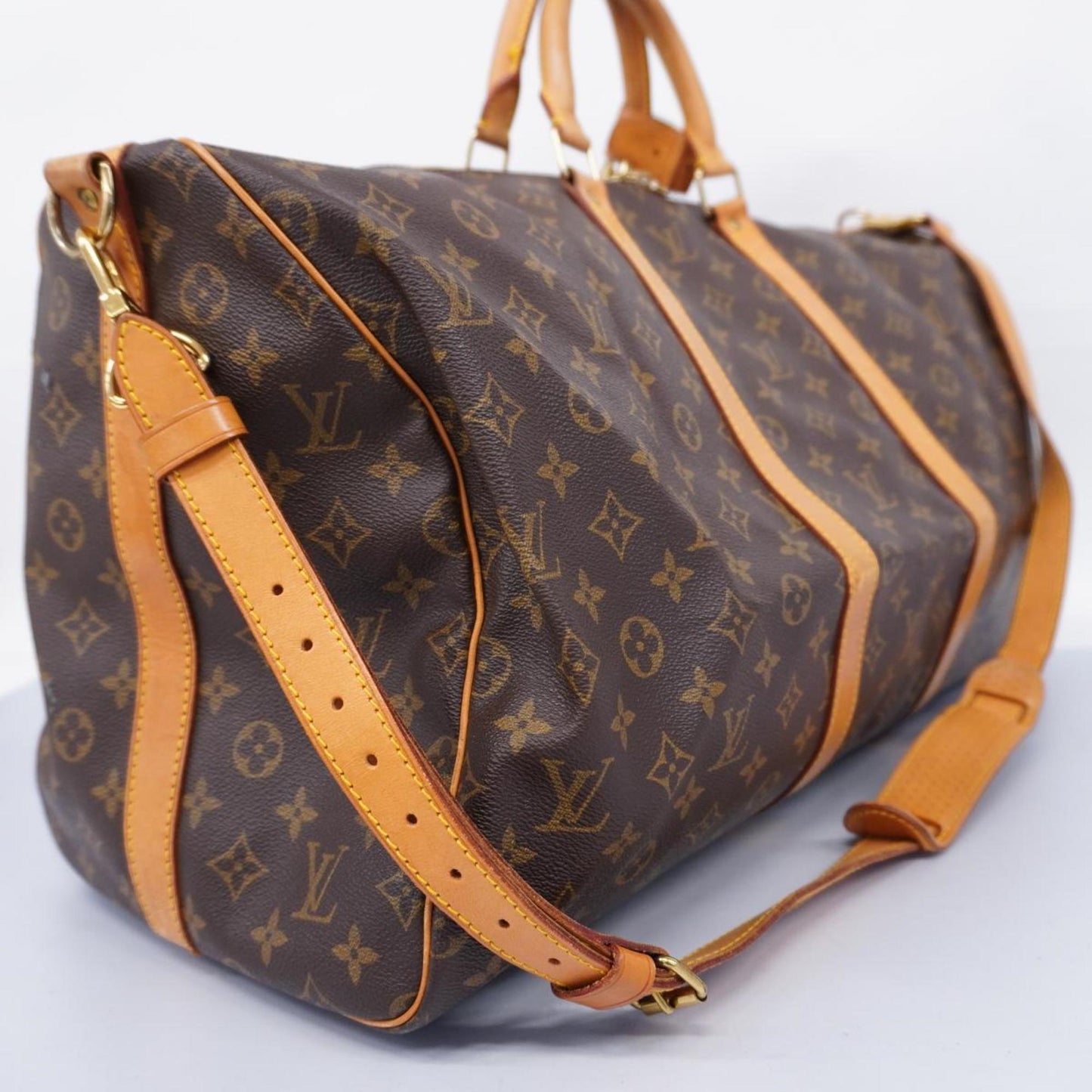 Louis Vuitton Keepall Bandouliere 55  Canvas Travel Bag ()