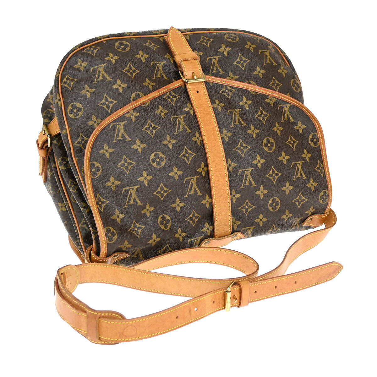 Louis Vuitton Saumur 35  Canvas Shoulder Bag ()