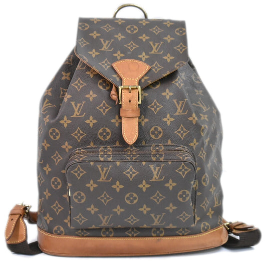 Louis Vuitton Montsouris Gm  Canvas Backpack Bag ()