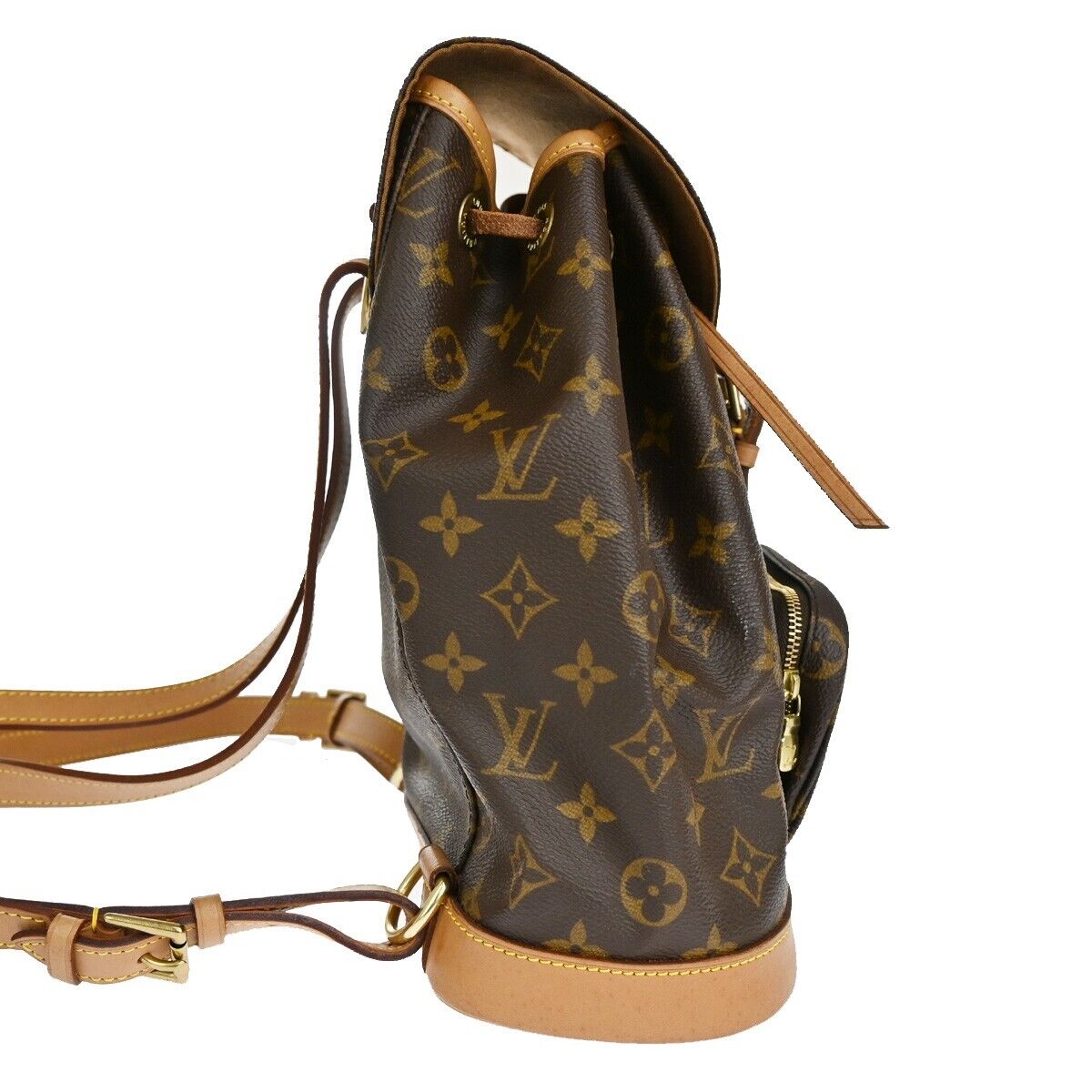 Louis Vuitton Montsouris Mm  Canvas Backpack Bag ()