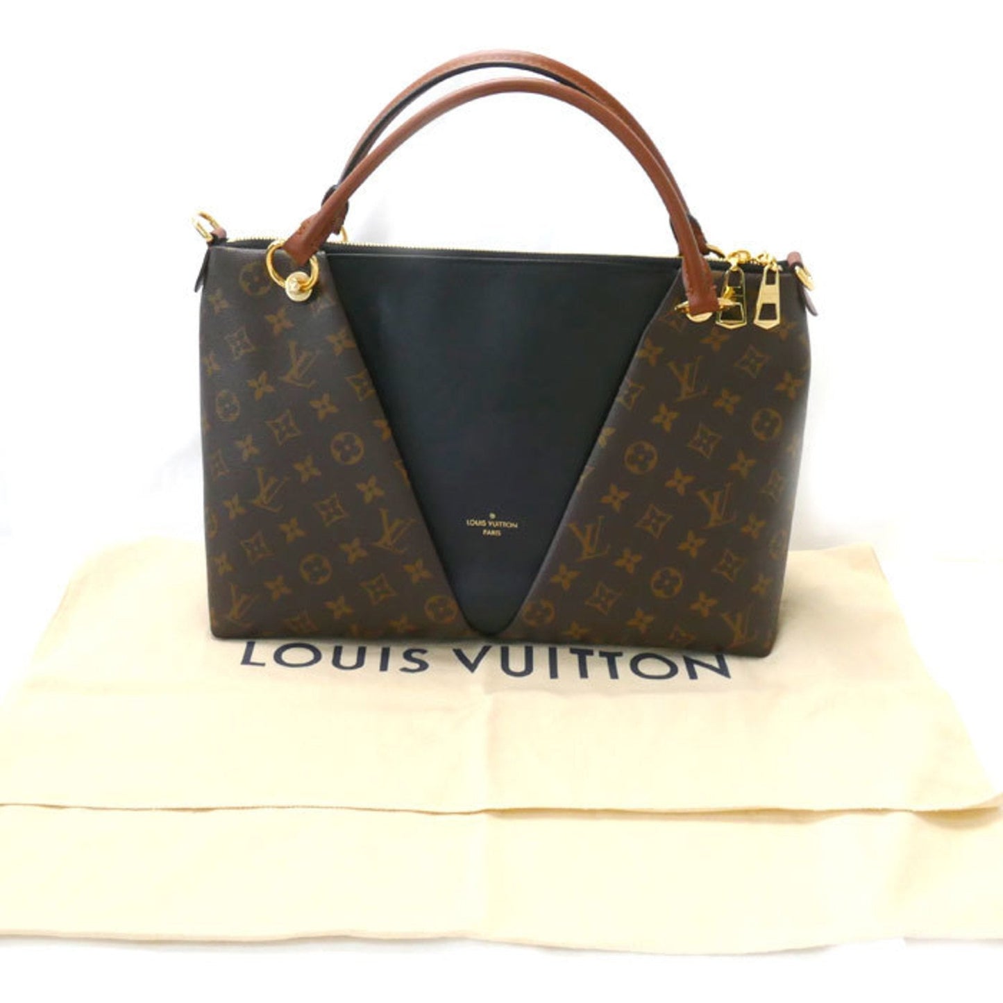 Louis Vuitton V Tote  Canvas Shoulder Bag ()