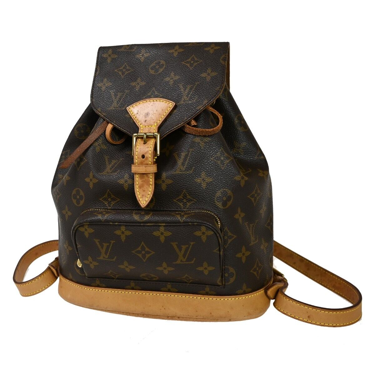 Louis Vuitton Montsouris Mm  Canvas Backpack Bag ()