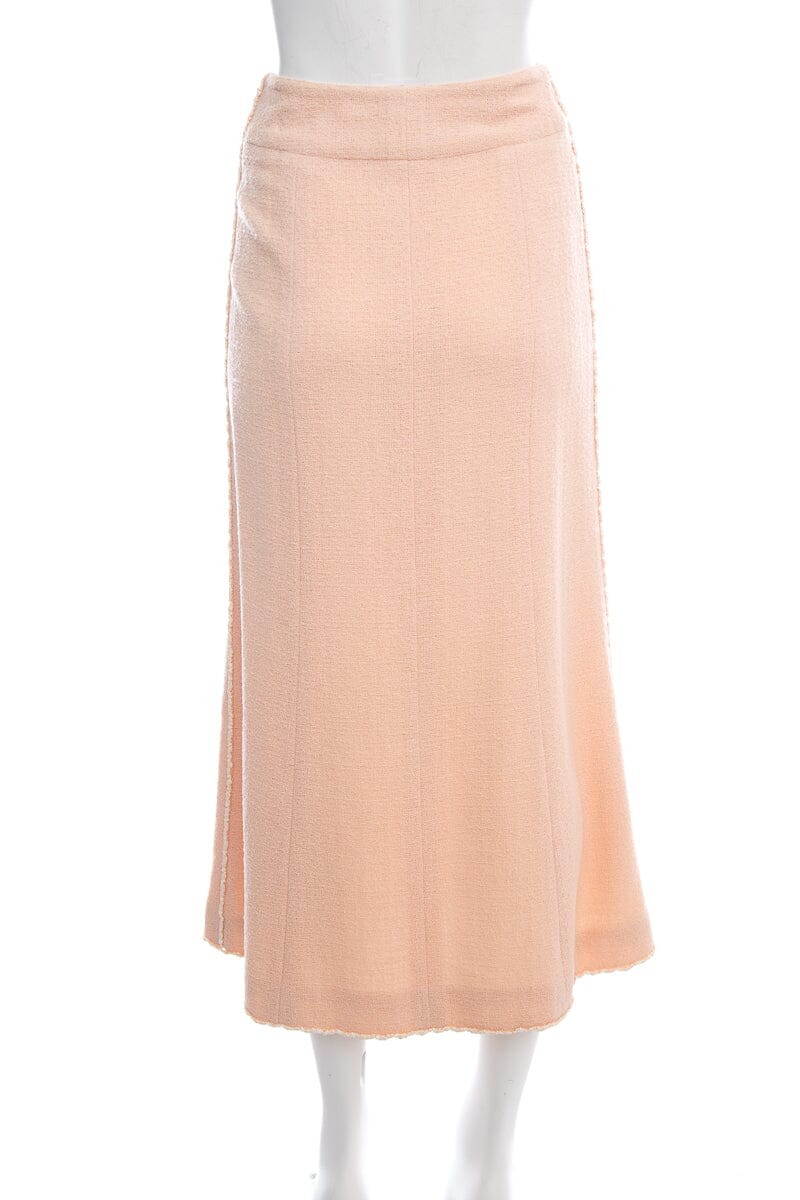 Chanel 1999 Pink Woven Maxi Skirt SZ 34