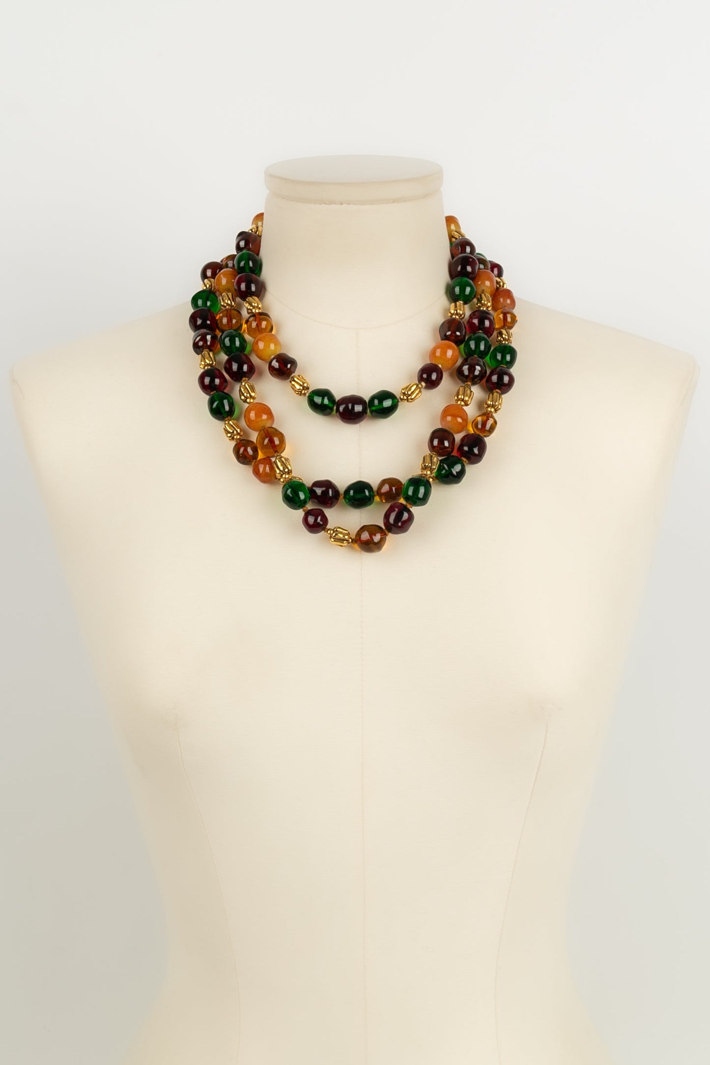 Collier de perles multicolores Chanel