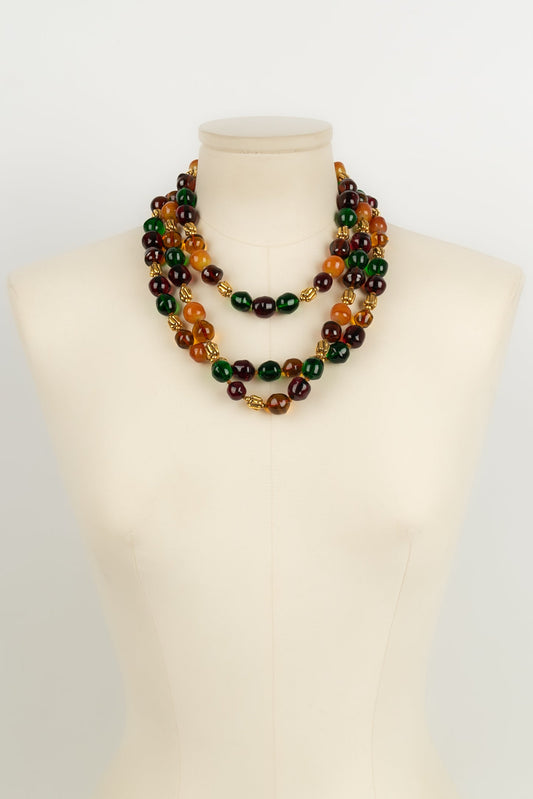 Collier de perles multicolores Chanel