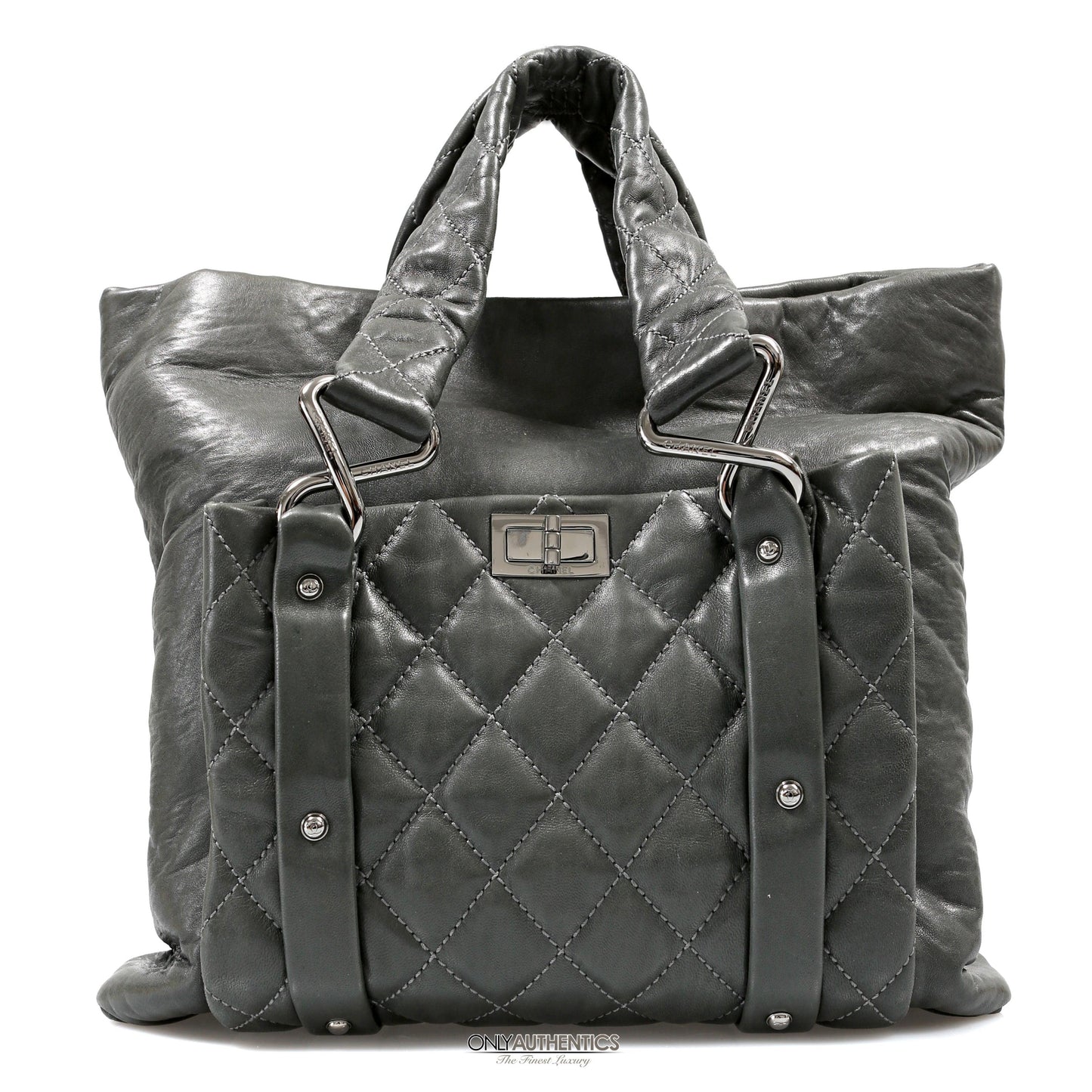 Chanel Black Lambskin Eight Knots Tote