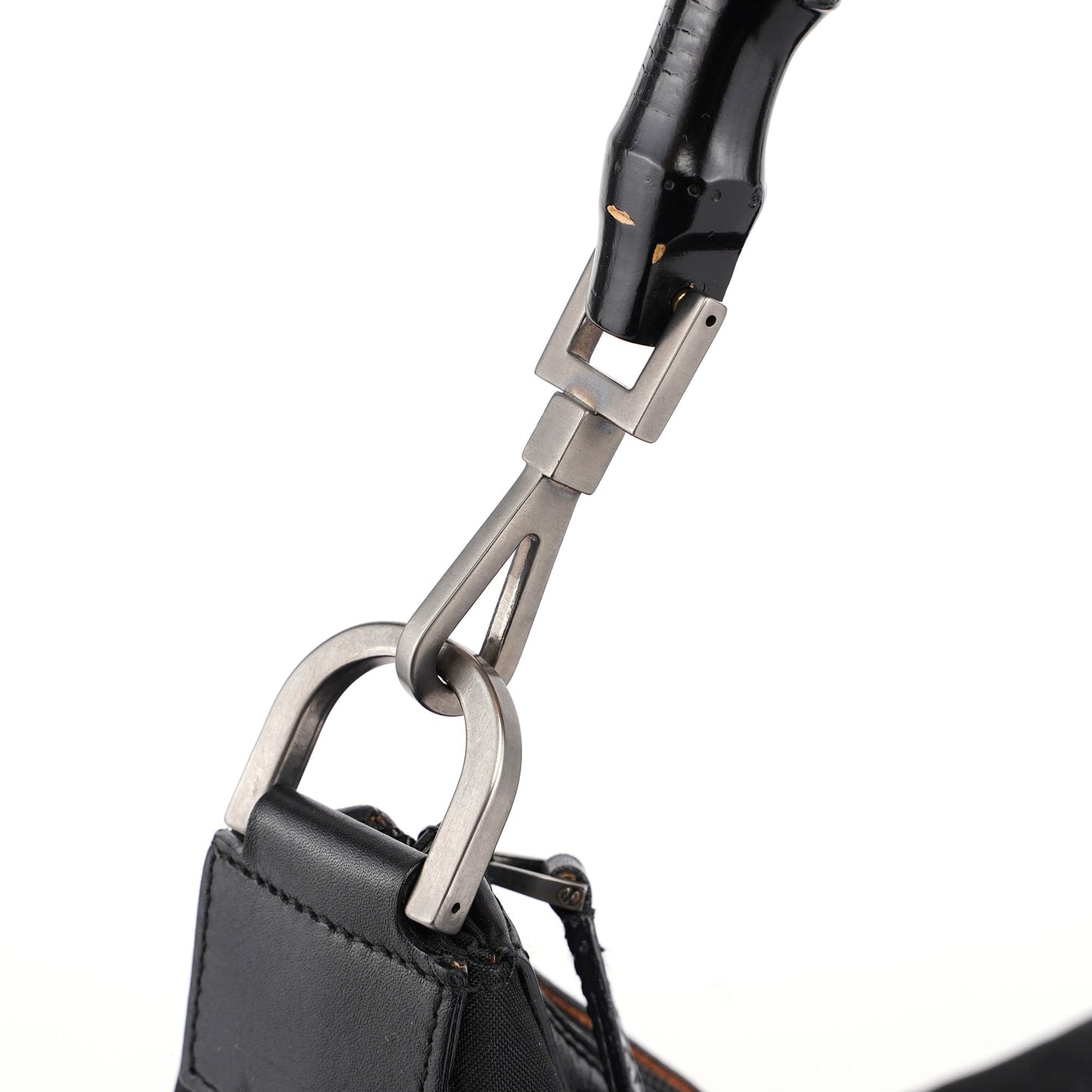 000 0531 Black GG Bamboo Shoulder Bag