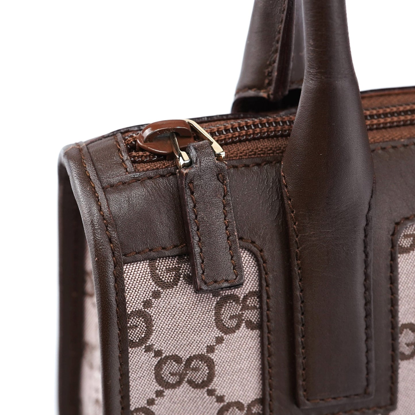 000 0856 Beige Brown GG Tote Bag