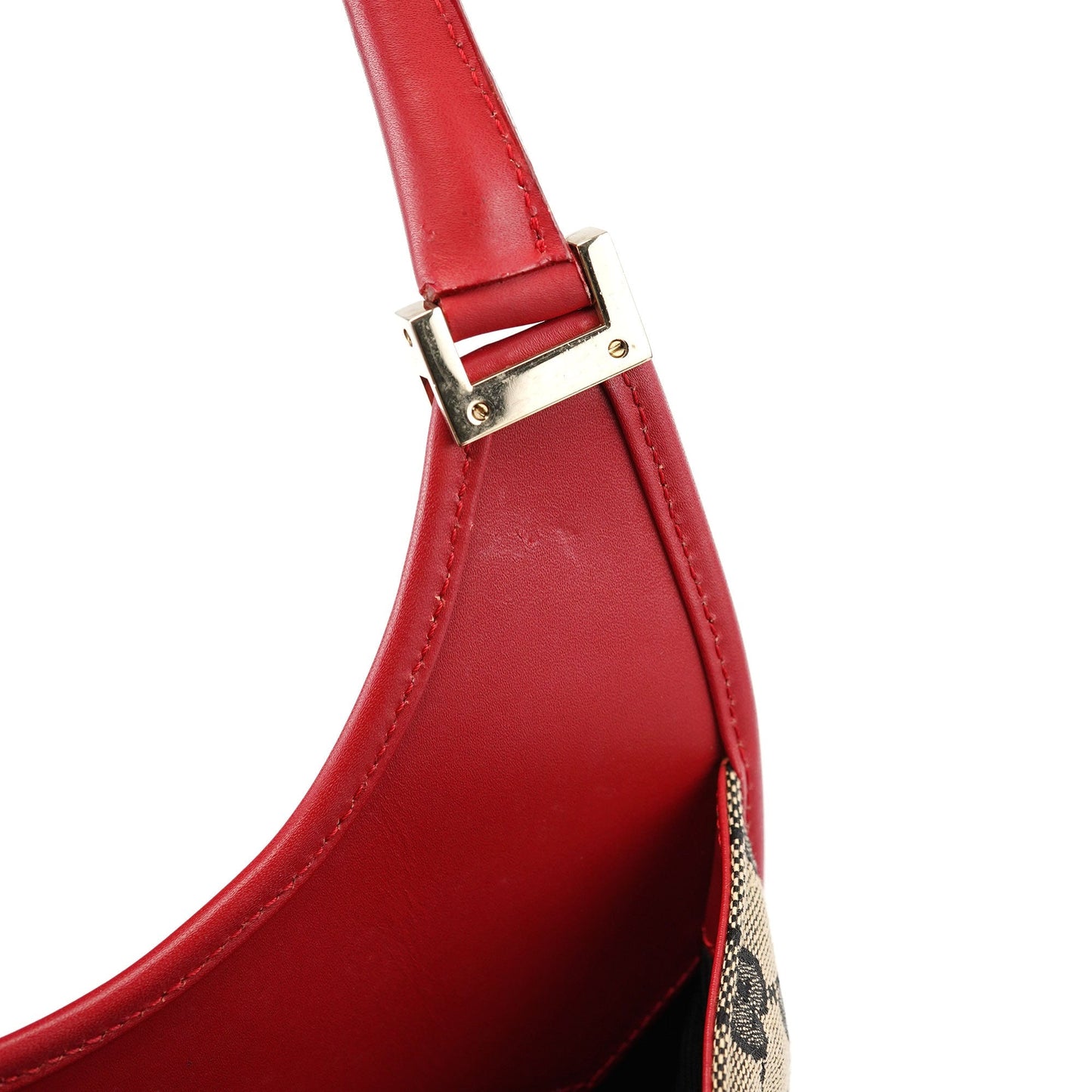 001 1067 Beige Red GG Jackie Shoulder Bag