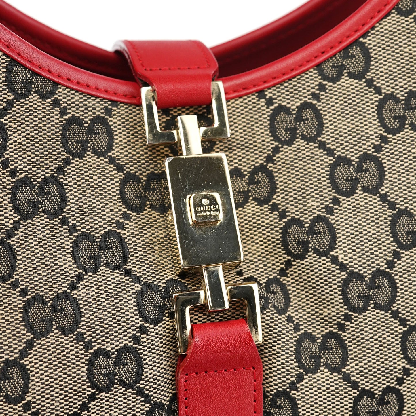 001 1067 Beige Red GG Jackie Shoulder Bag