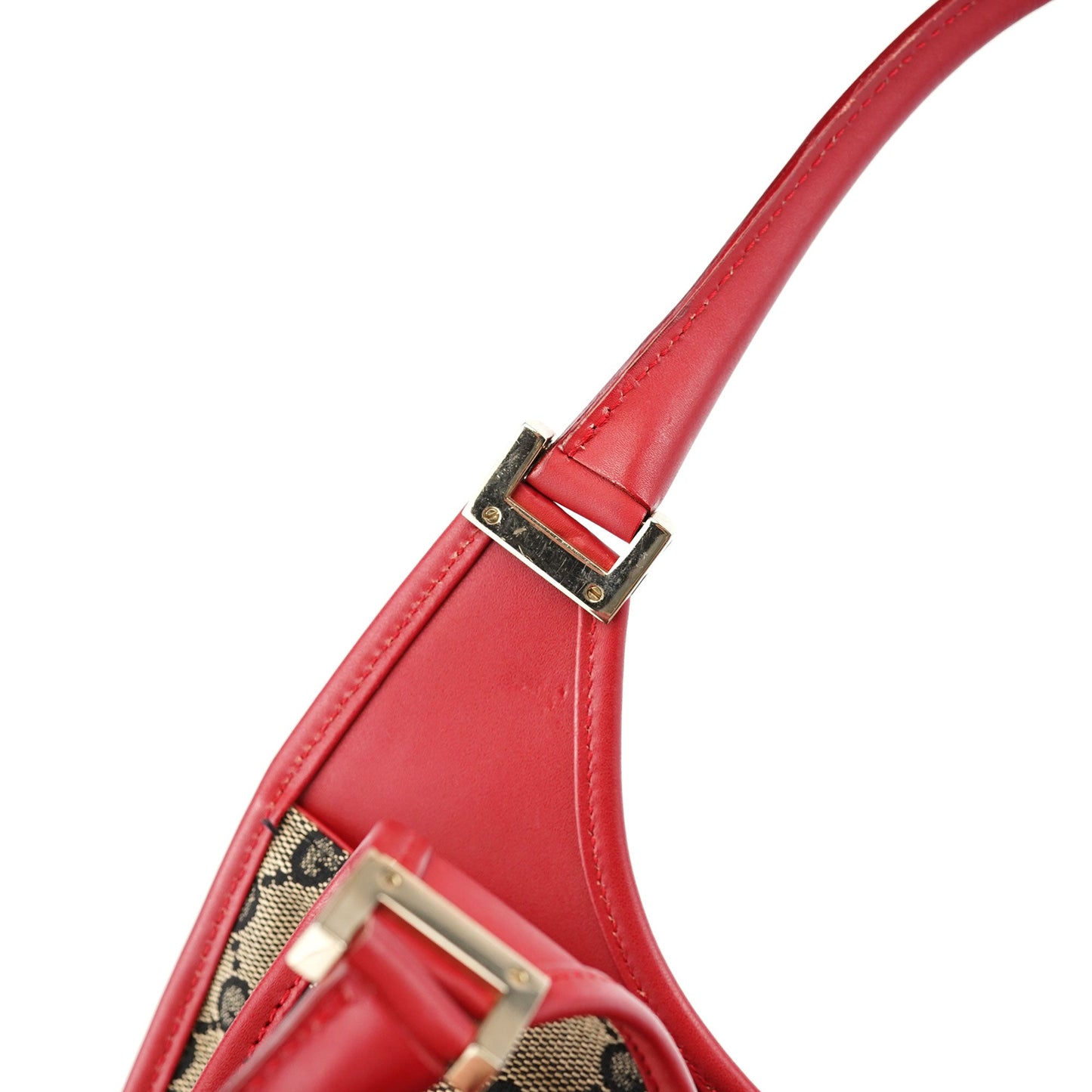 001 1067 Beige Red GG Jackie Shoulder Bag