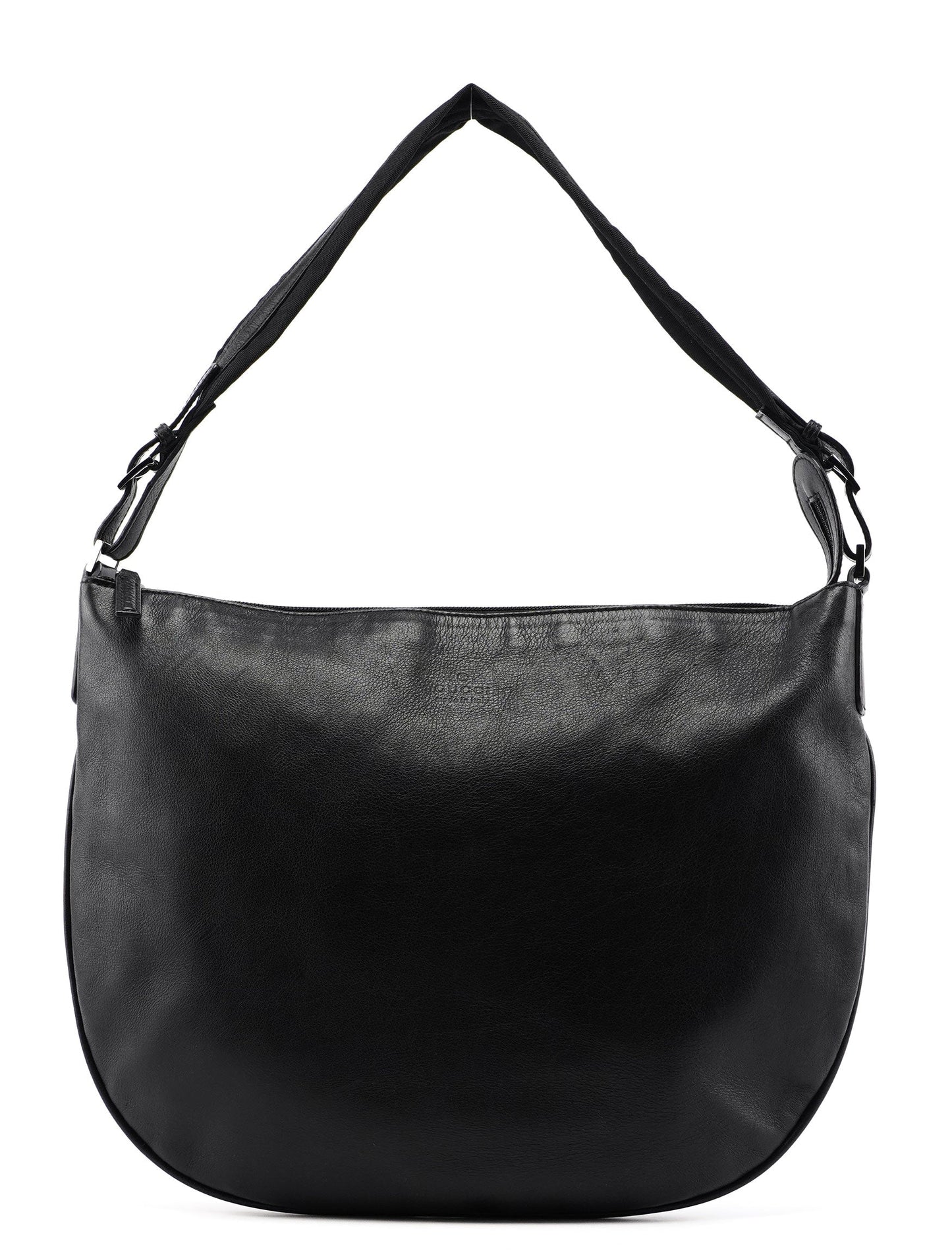 001 1206 Black Calfskin Hobo Shoulder Bag
