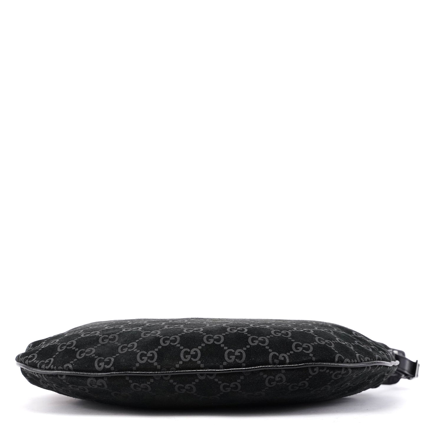 001 1206 Black Suede GG Shoulder Bag