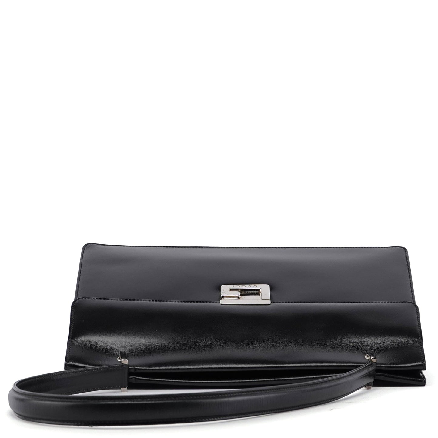 001 1364 Black Calfskin Square G Shoulder Bag