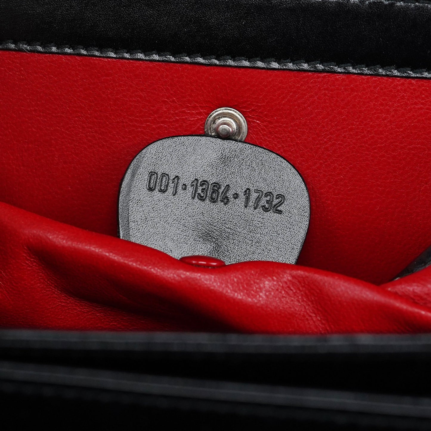 001 1364 Black Calfskin Square G Shoulder Bag