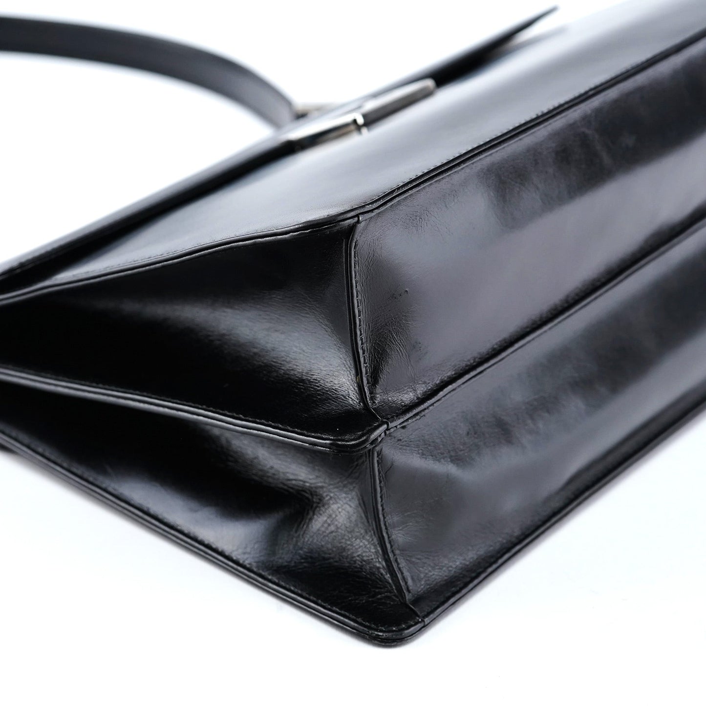 001 1364 Black Calfskin Square G Shoulder Bag