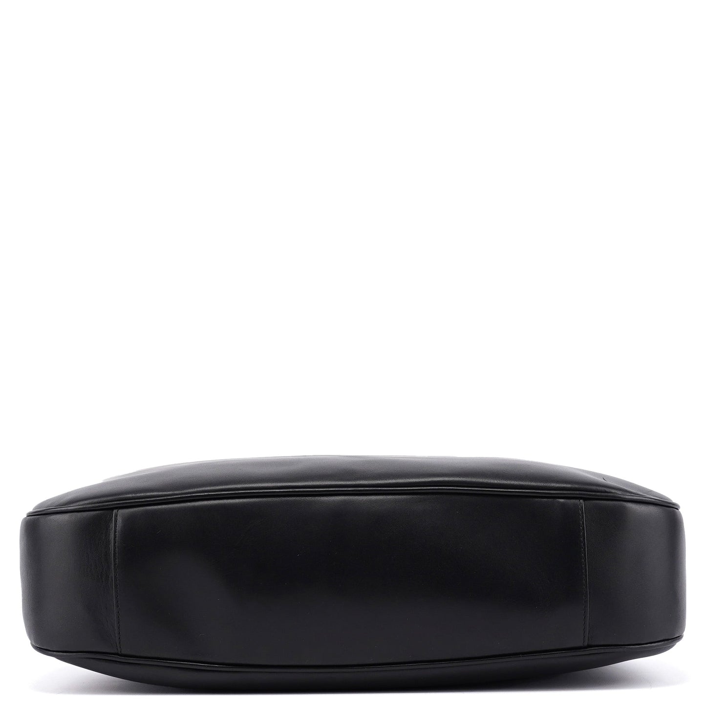 001 1577 Black Calfskin Bamboo 2-Way Bag