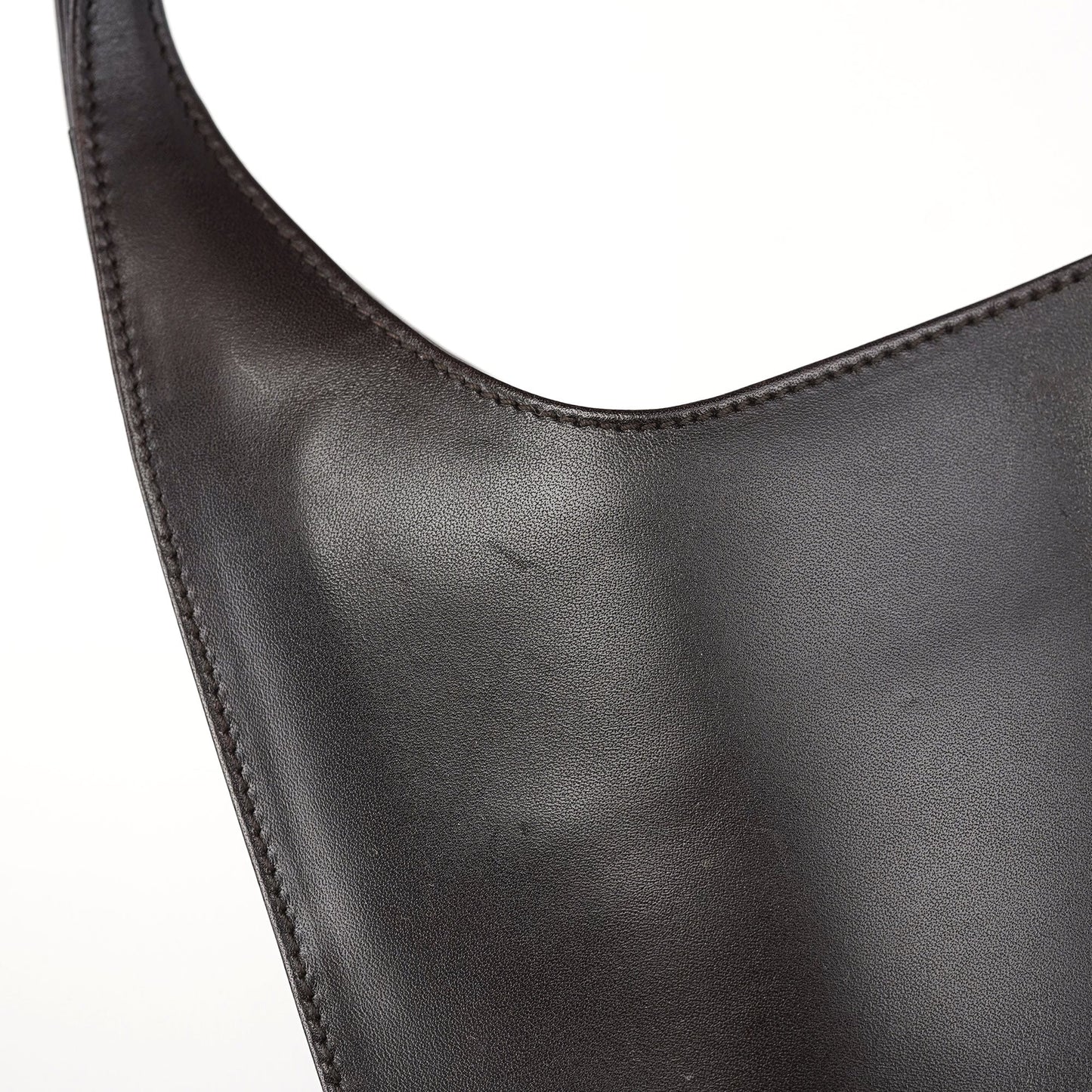 001 3167 Brown Calfskin Hobo Shoulder Bag