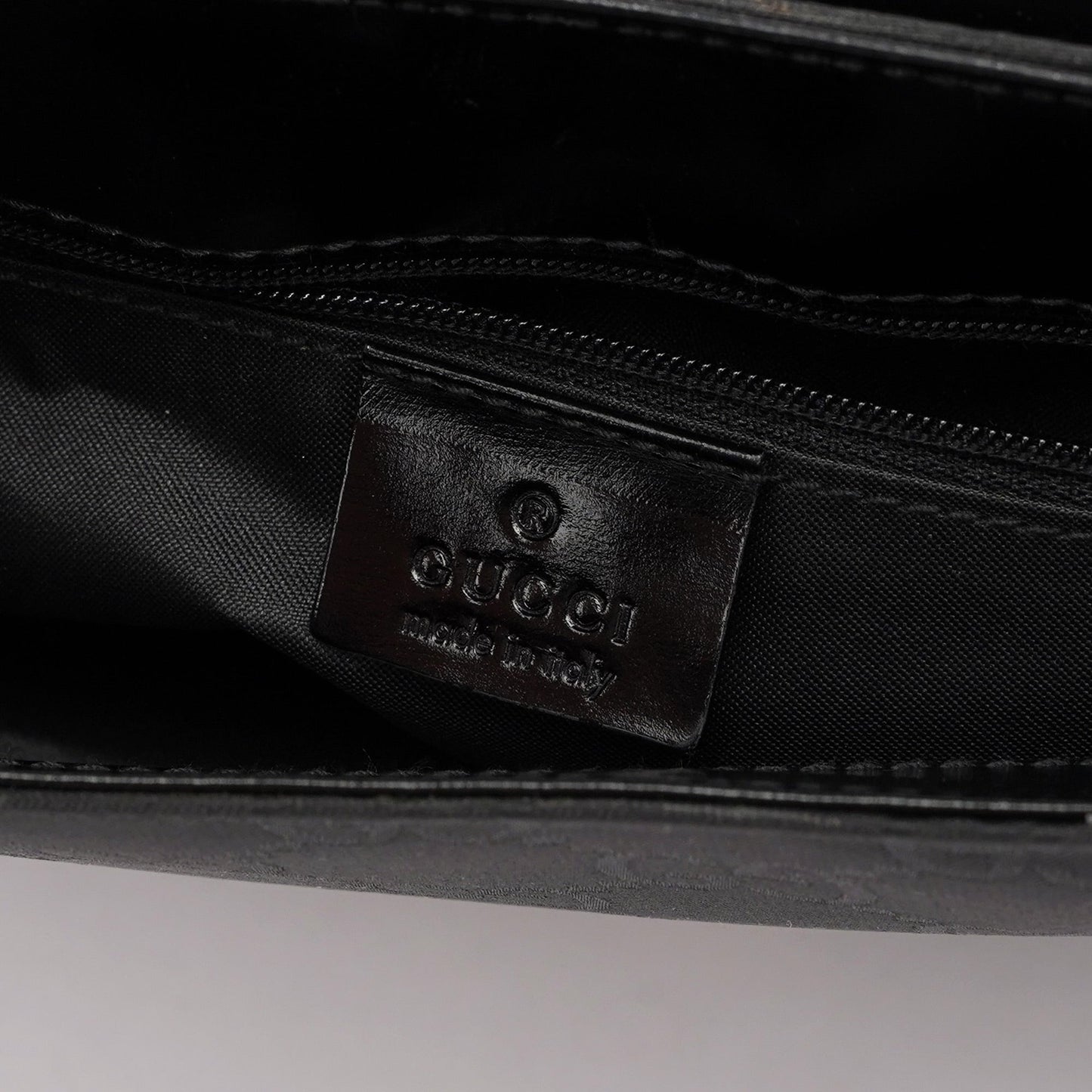 001 3195 Black GG Flap Hobo Shoulder Bag