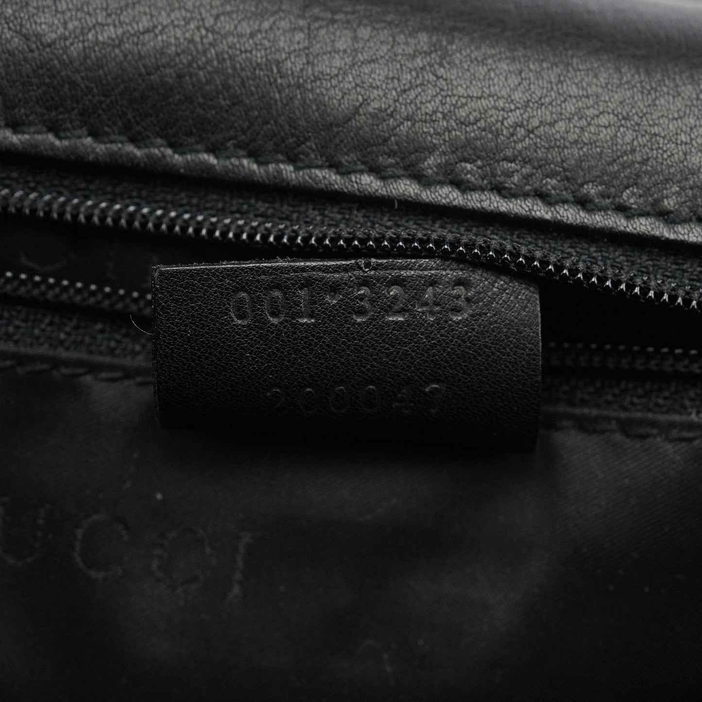 001 3243 Black Calfskin Bamboo Flap Shoulder Bag