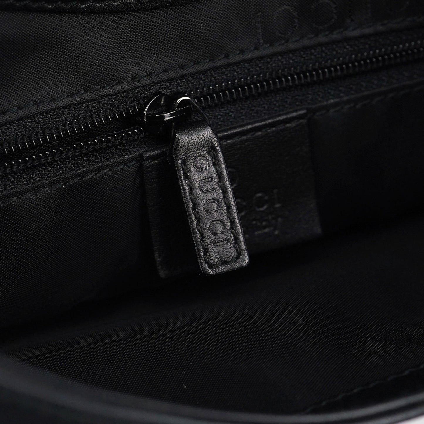 001 3244 Black Calfskin Bamboo Shoulder Bag