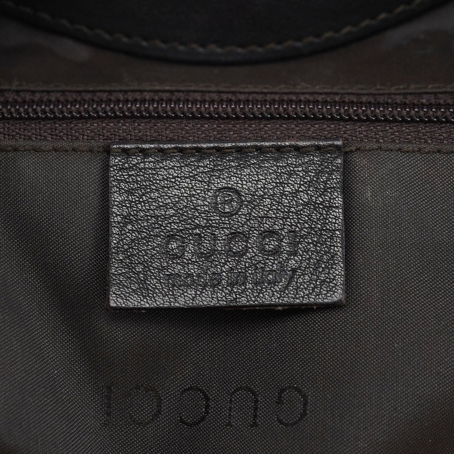 001 3244 Brown Calfskin Bamboo Shoulder Bag