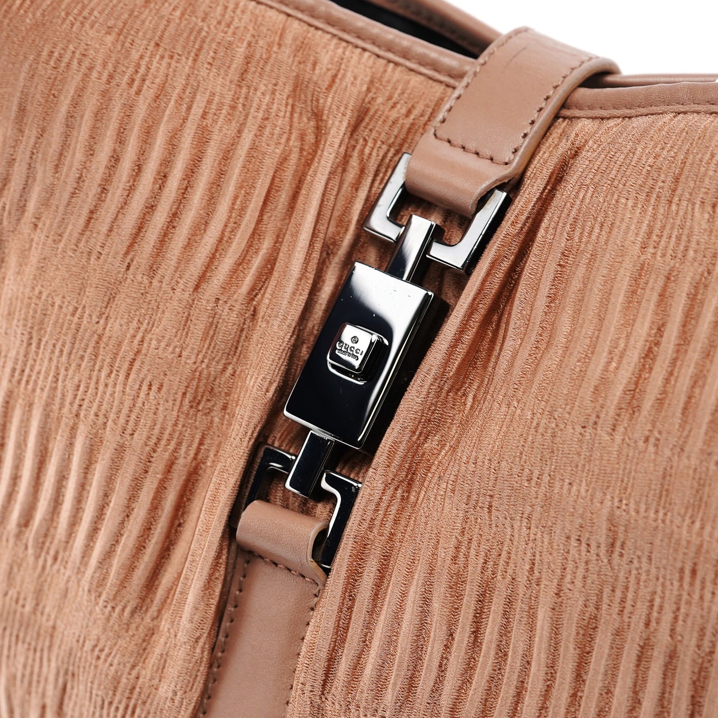 001 3306 Beige Silk Jackie Shoulder Bag