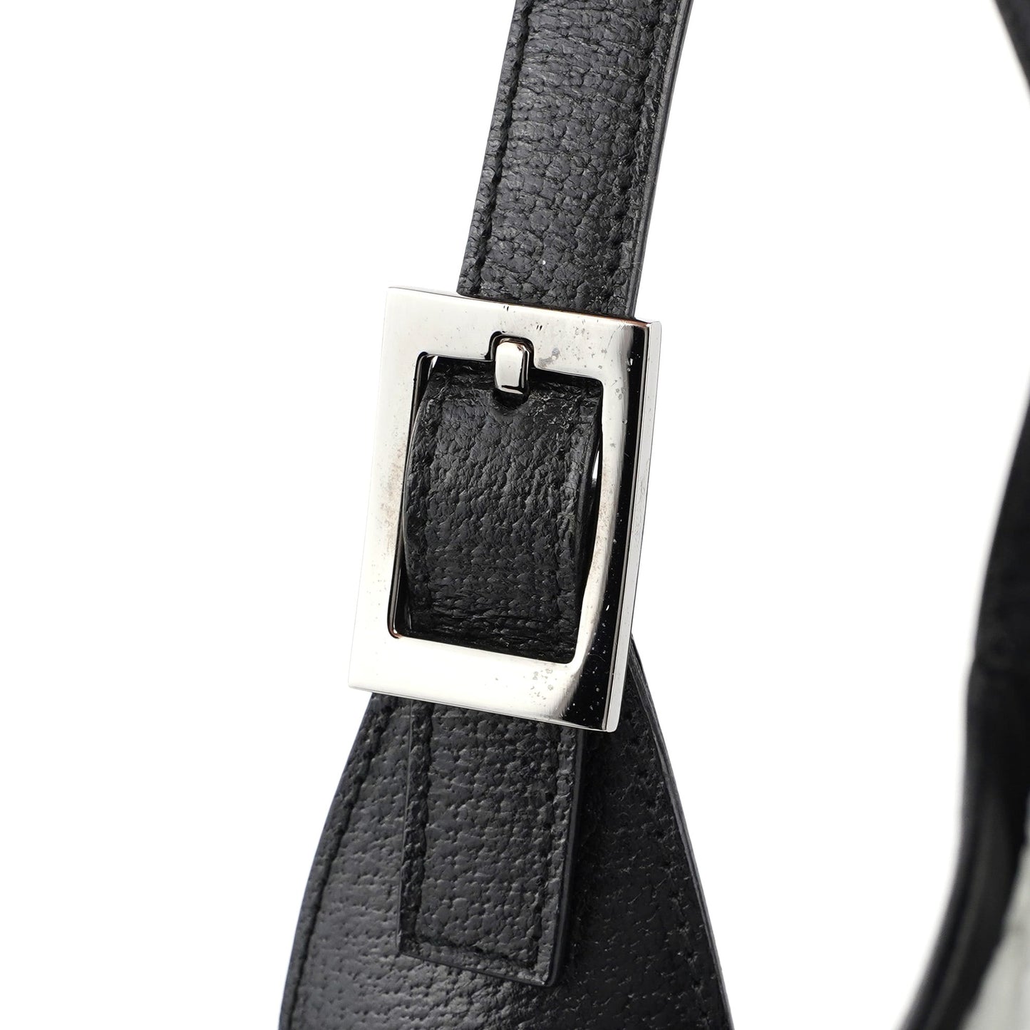 001 3306 Black Wool Leather Jackie Shoulder Bag
