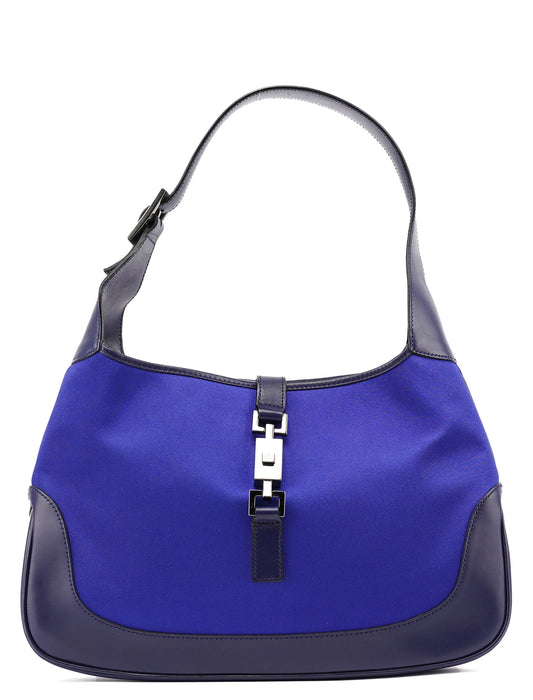 001 3306 Cobalt Blue Satin Jackie Shoulder Bag