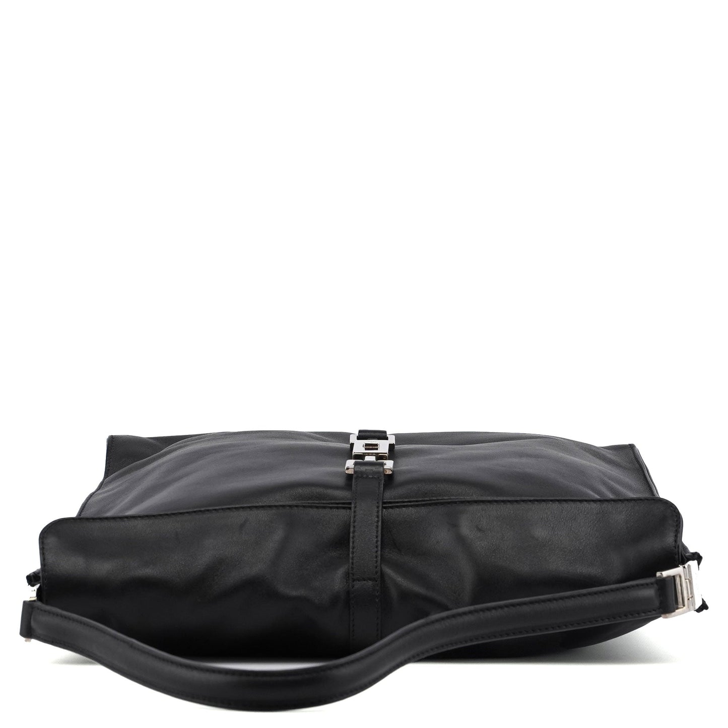 001 3355 Black Calfskin Jackie Shoulder Bag