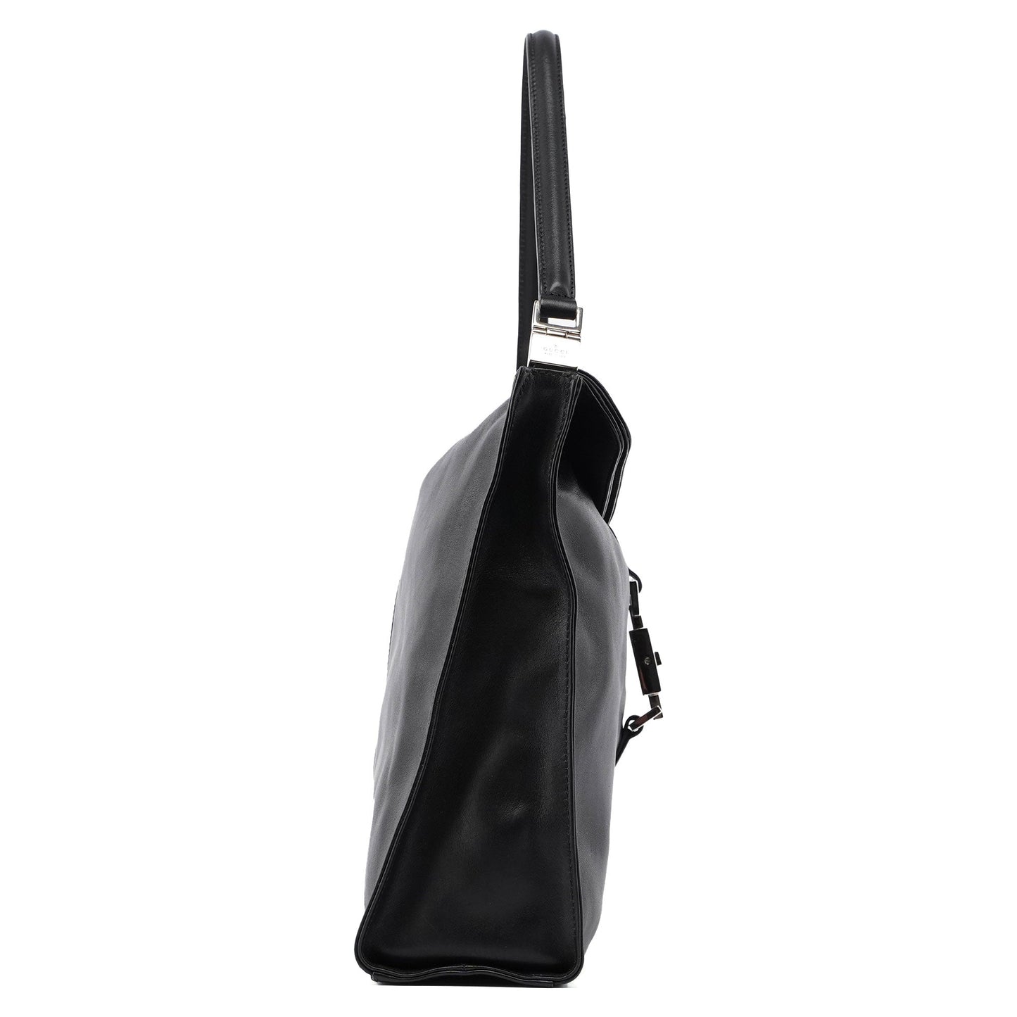 001 3355 Black Calfskin Jackie Shoulder Bag