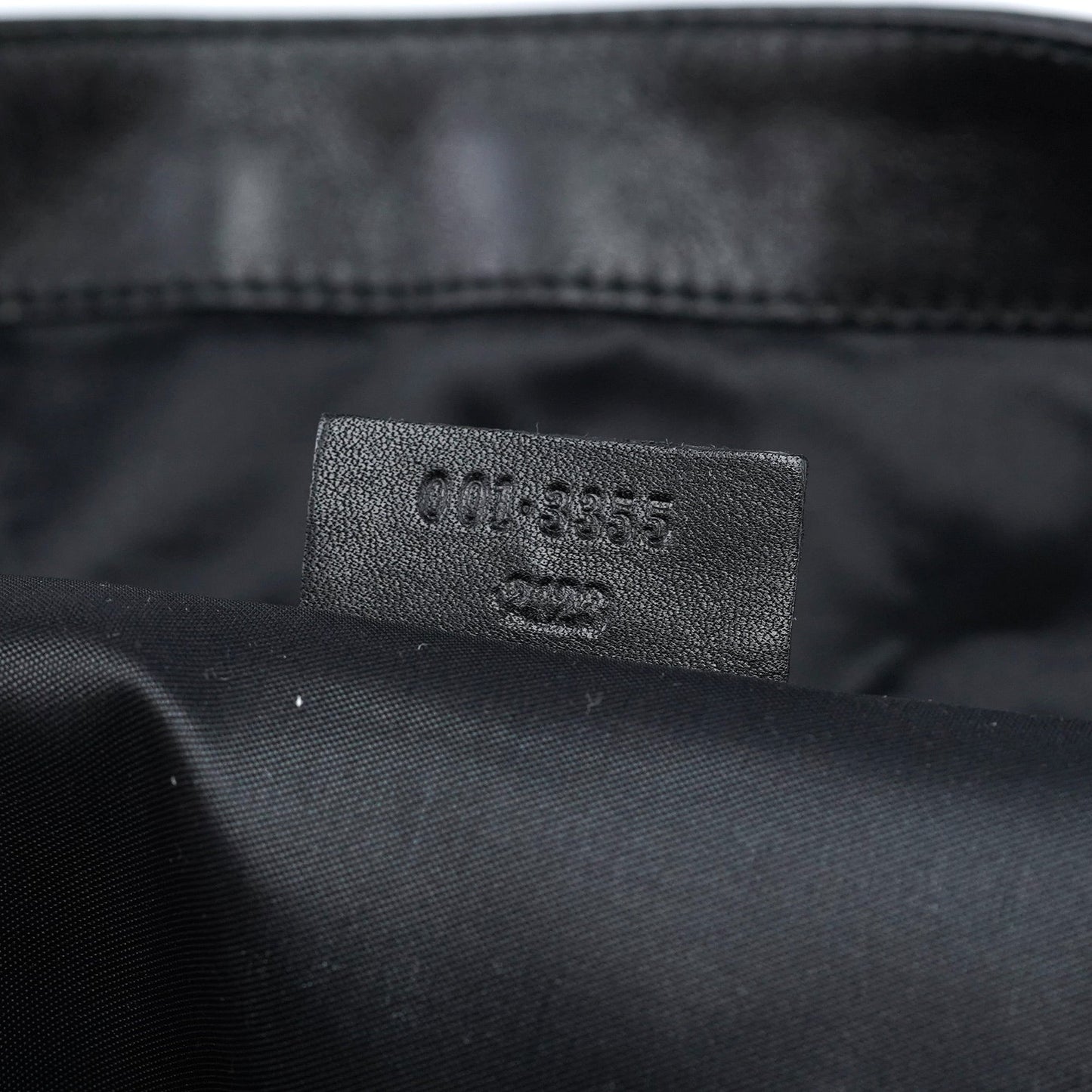 001 3355 Black Calfskin Jackie Shoulder Bag