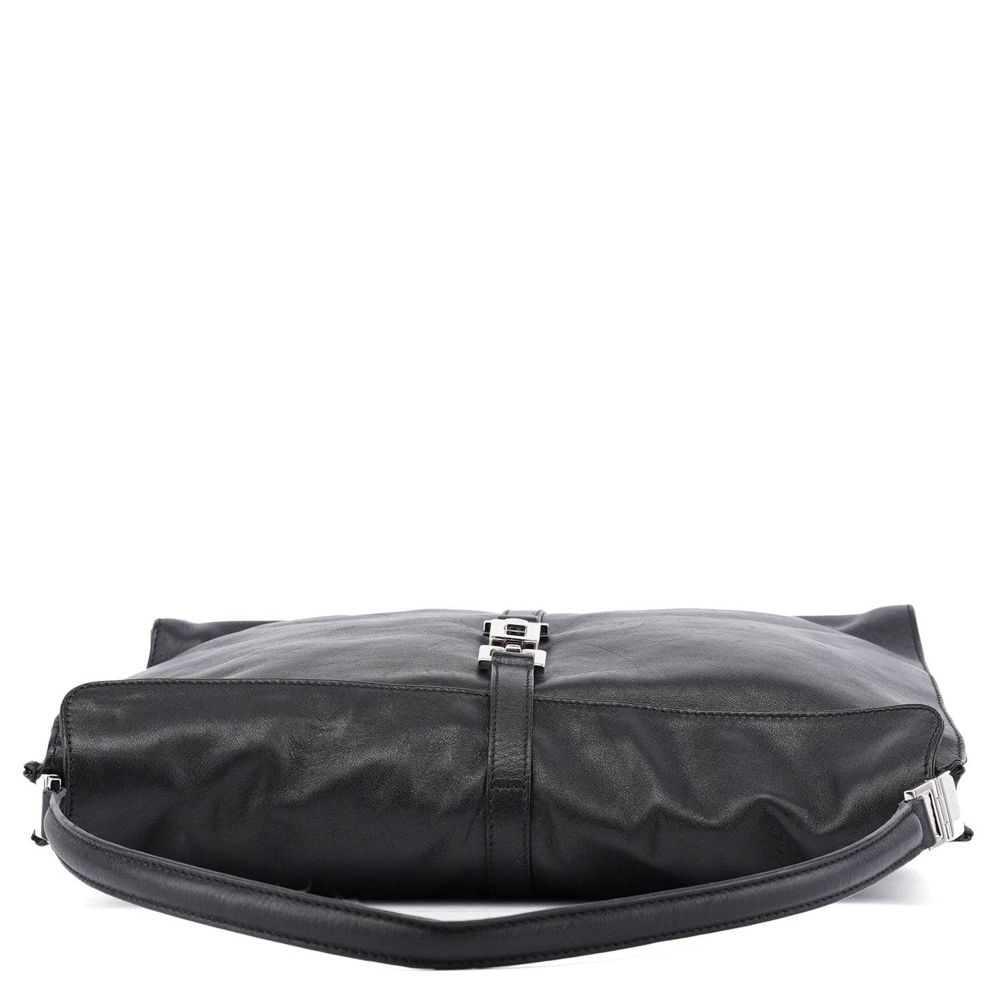 001 3355 Black Calfskin Jackie Shoulder Bag