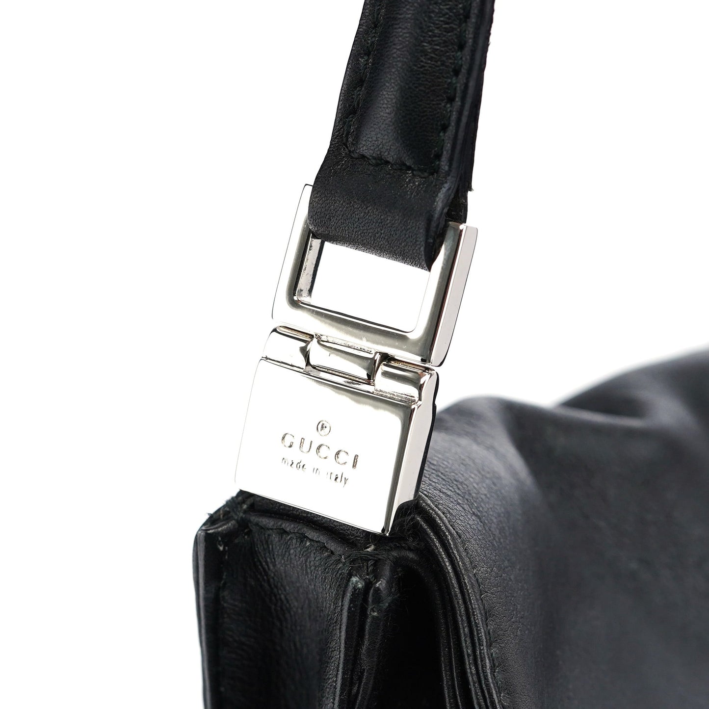 001 3355 Black Calfskin Jackie Shoulder Bag