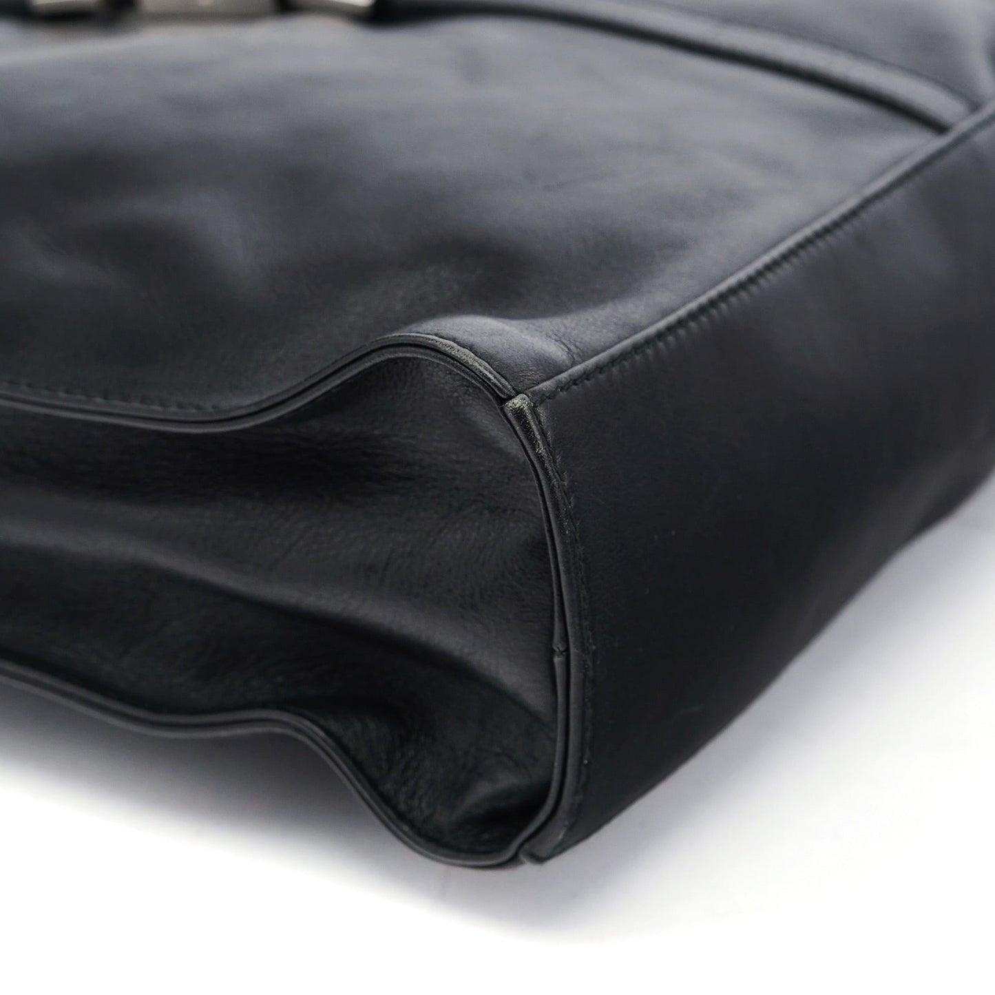 001 3355 Black Calfskin Jackie Shoulder Bag