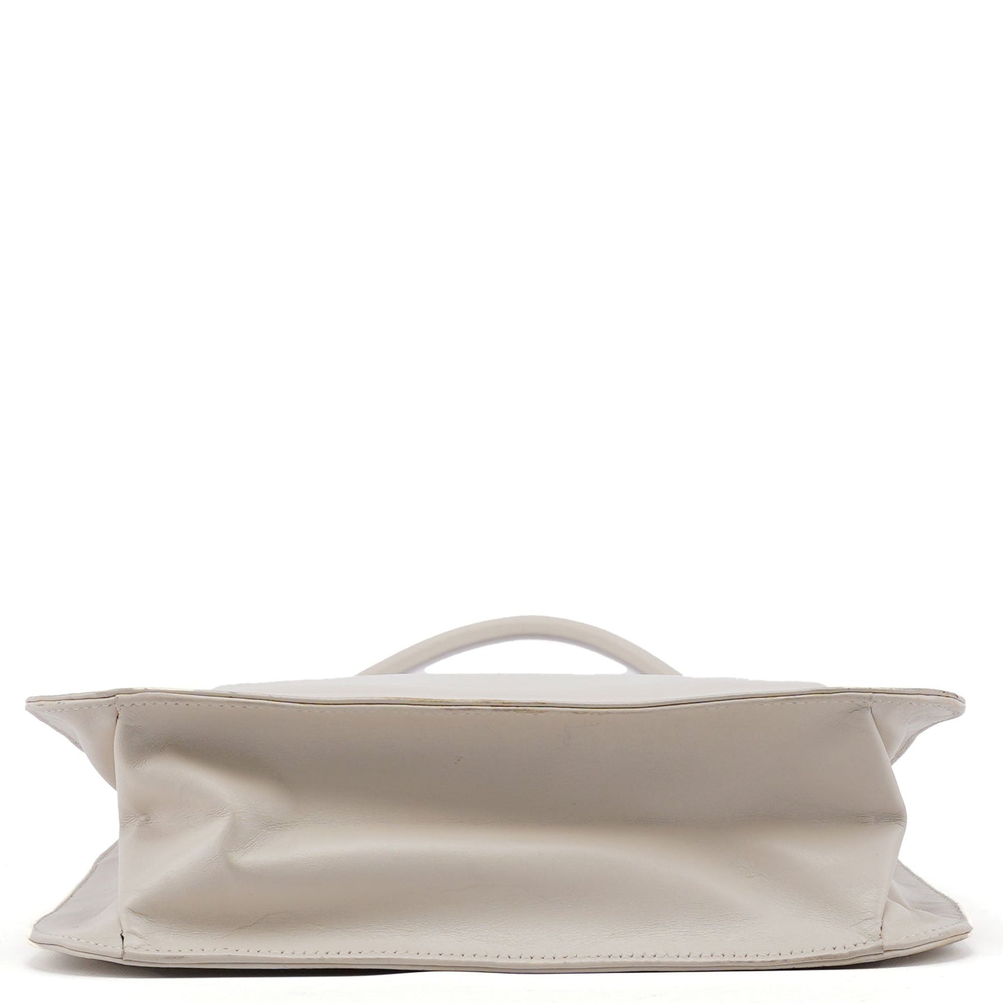 001 3703 Beige Calfskin Hobo Shoulder Bag