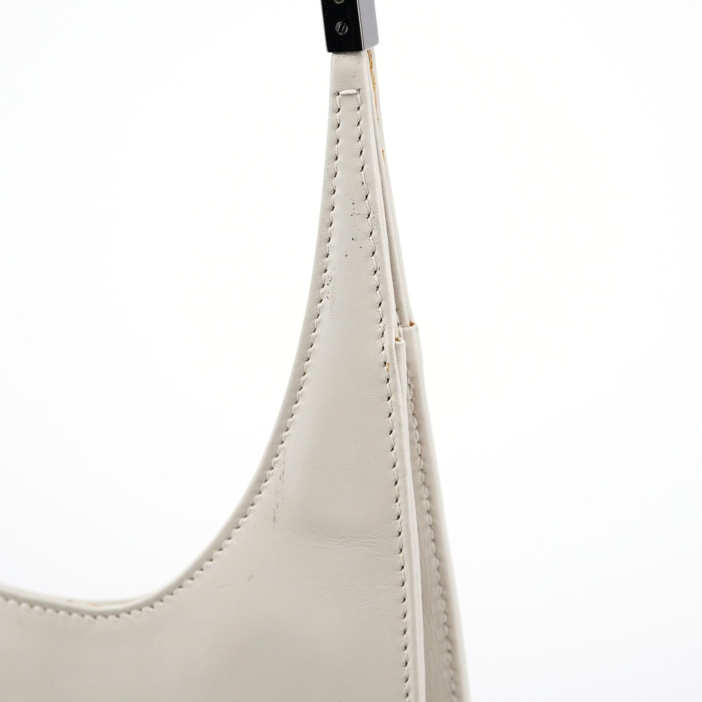 001 3703 Beige Calfskin Hobo Shoulder Bag