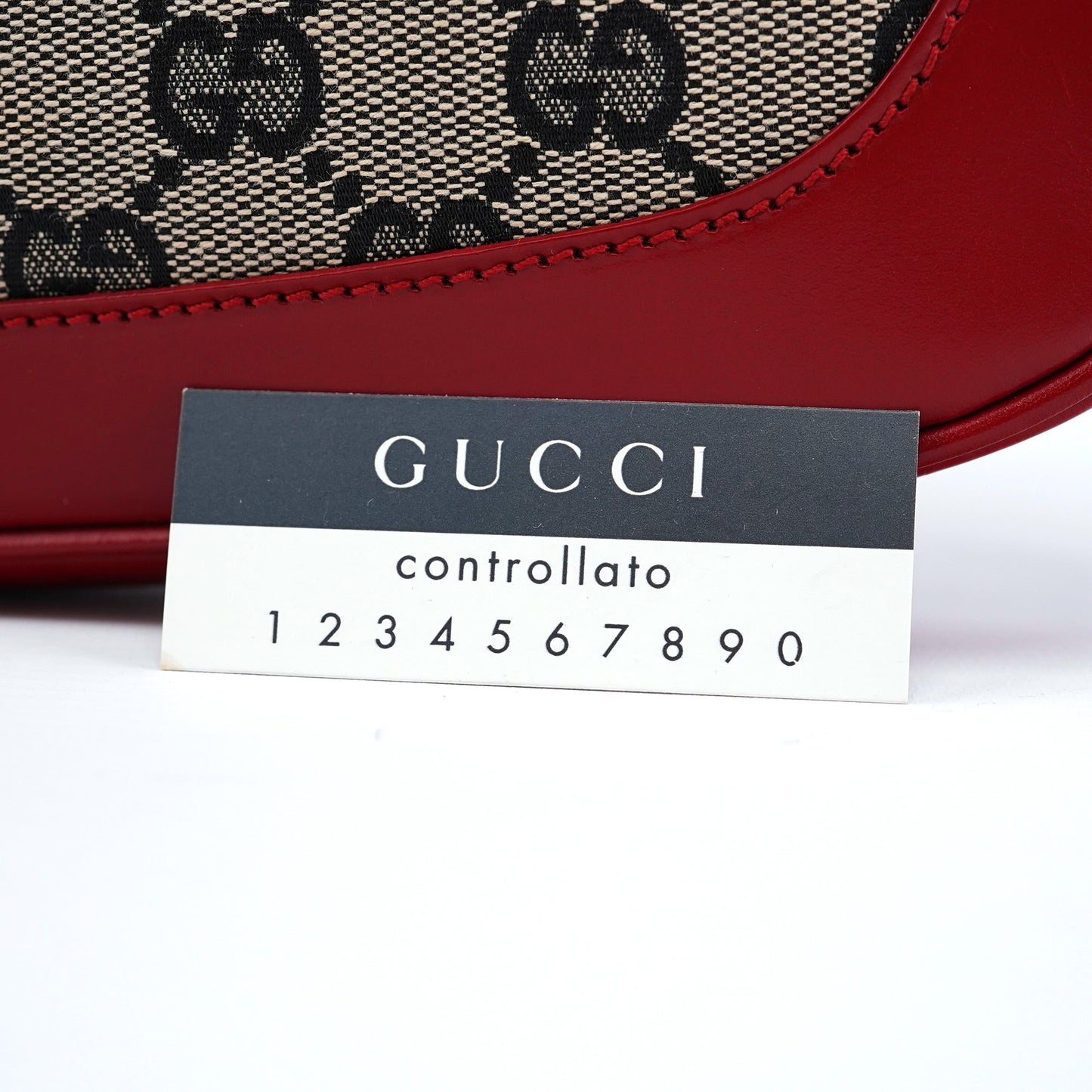 001 3735 Beige Red GG Jackie Shoulder Bag