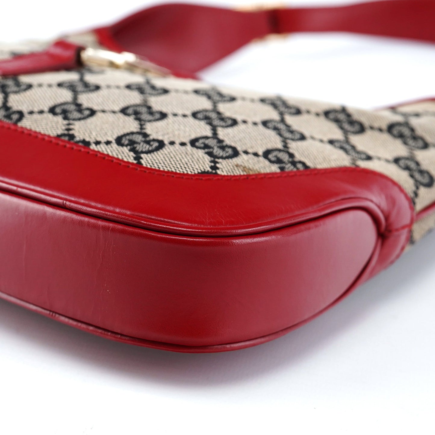 001 3735 Beige Red GG Jackie Shoulder Bag