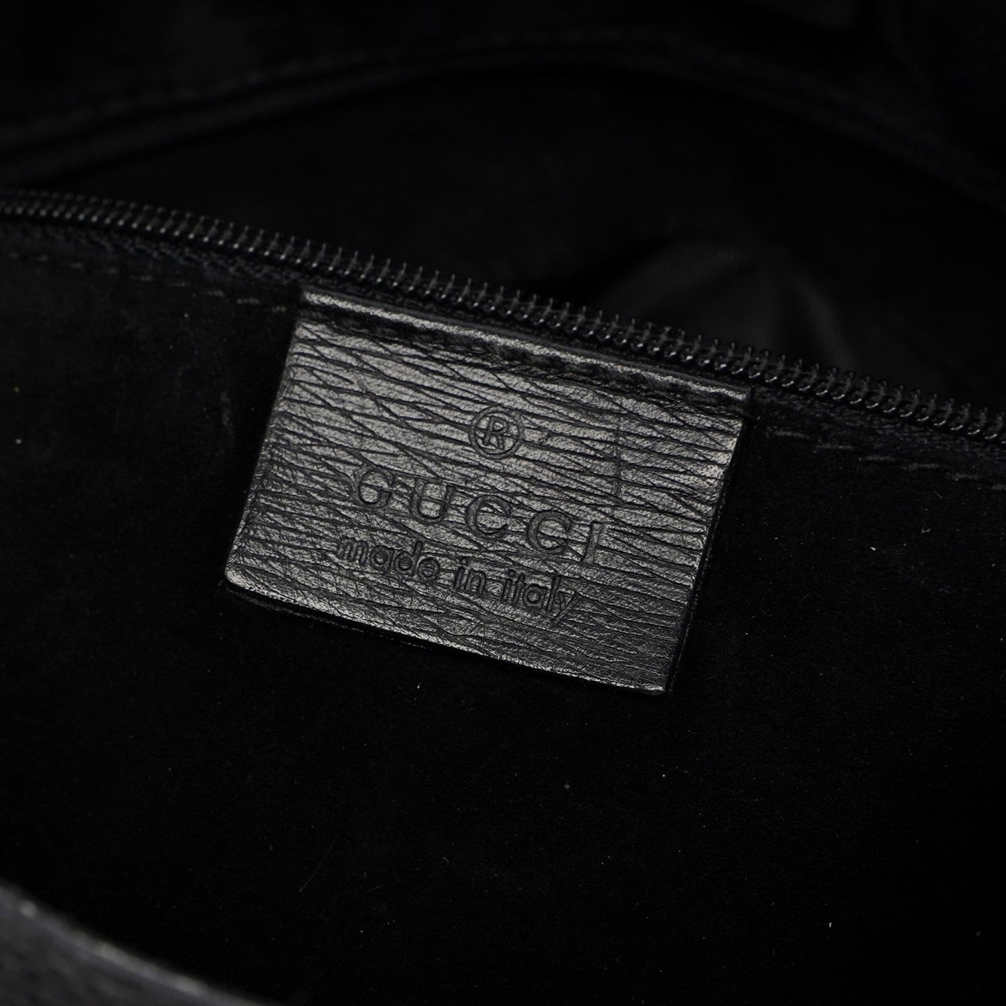 001 3739 Black Leather Bamboo Shoulder Bag